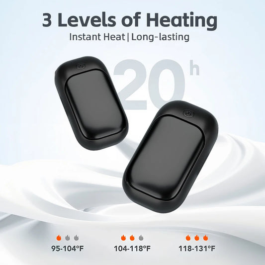 2-in-1 Magnetic Hand Warmers – Double Heat, Triple Comfort Two Piece for Winter Warmth